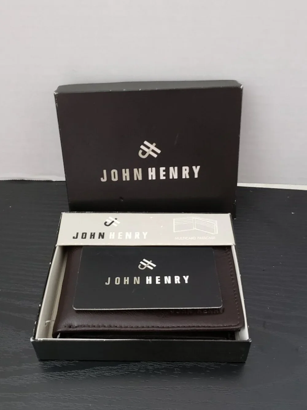 John Henry Men's Brown Soft Leather Wallet New